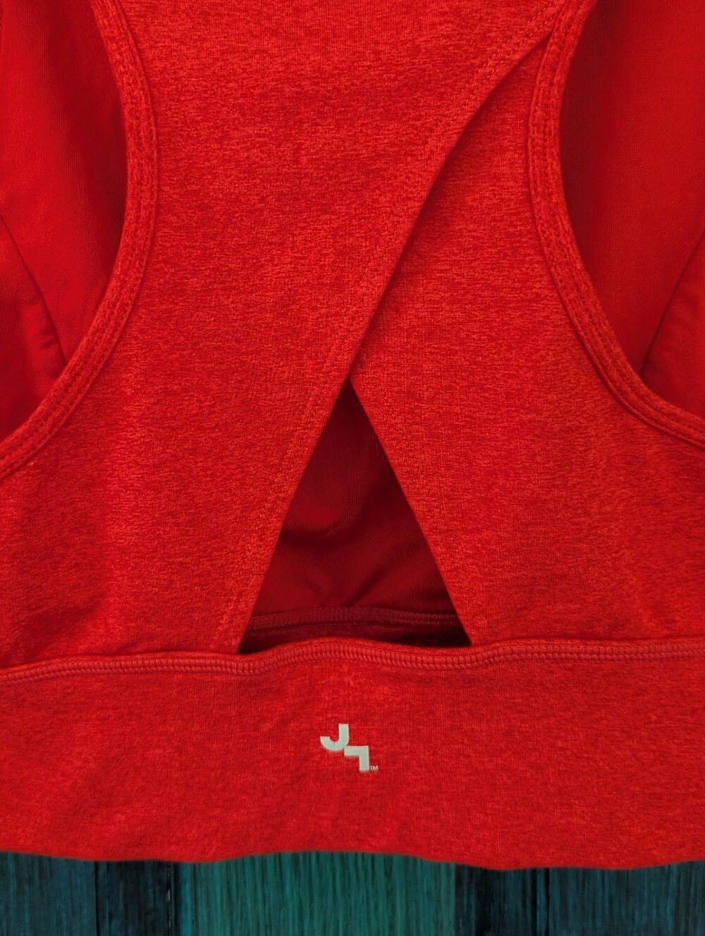 JoyLab Red High Neck Racerback Workout Crop Top | Medium - Picture 4 of 5